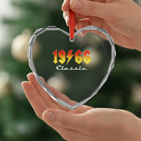 60th Birthday Heart Crystal Glass Ornament Classic Born 1966 Turning 60 Year Old
