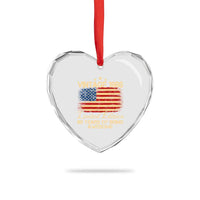 60th Birthday Heart Crystal Glass Ornament Vintage 1966 Limited Edition 60 Year Old Birthday USA Flag