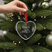 60th Birthday Heart Crystal Glass Ornament Vintage Retro Car Classic 1966 60 Year Old Gift