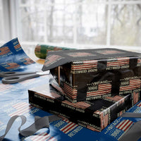 60th Birthday Retirement Wrapping Paper Roll Vintage 1966 Retired 2026 American Flag