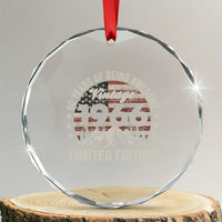 60th Birthday Vintage 1966 Limited Edition Crystal Glass Ornament 60 Years Of Being Awesome American Flag