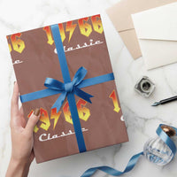 60th Birthday Wrapping Paper Roll Classic Born 1966 Turning 60 Year Old