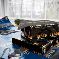 60th Birthday Wrapping Paper Roll Classic Born 1966 Turning 60 Year Old