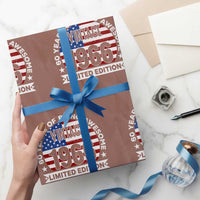60th Birthday Wrapping Paper Roll Vintage 1966 60 Year Old Birthday American Flag