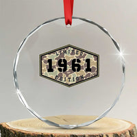 65th Birthday Hunting Crystal Glass Ornament 1961 Limited Edition Vintage Camouflage Gifts For Turning 65