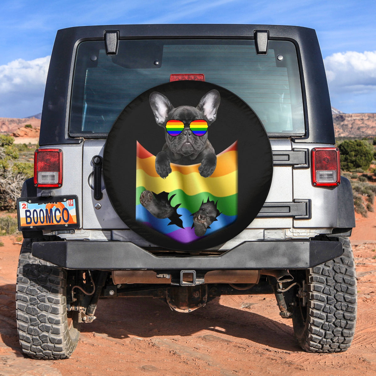 LGBT Tire Covers - French Bulldog In Pocket Spare Tire Cover NO.1 LT8 - Wonder Print Shop