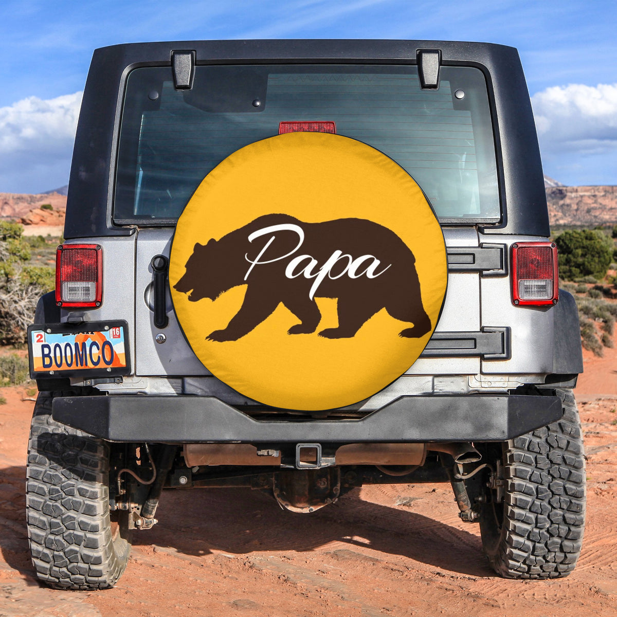 Father's Day Tire Covers - Papa Bear Spare Tire Cover NO.66 LT8 - Wonder Print Shop