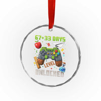 67 33 100 Days Level Unlocked Crystal Glass Ornament Gaming 100th Day of School Boys Kid