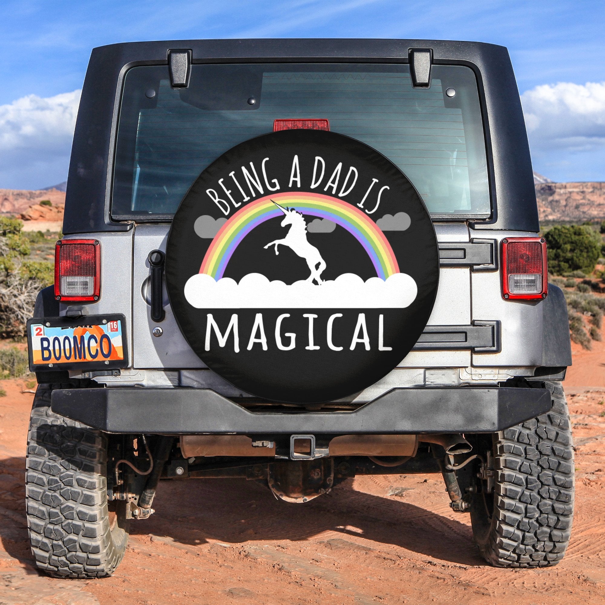 Father's Day Tire Covers - Being A Dad Is Magical Spare Tire Cover NO.67 LT8 - Wonder Print Shop
