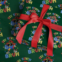 67 Autism Awareness Wrapping Paper Roll Funny Six Seven Bruh Autistic Puzzle Kids Boys