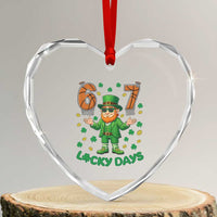 67 Basketball St Patricks Day Heart Crystal Glass Ornament Funny Six Seven Leprechaun Meme