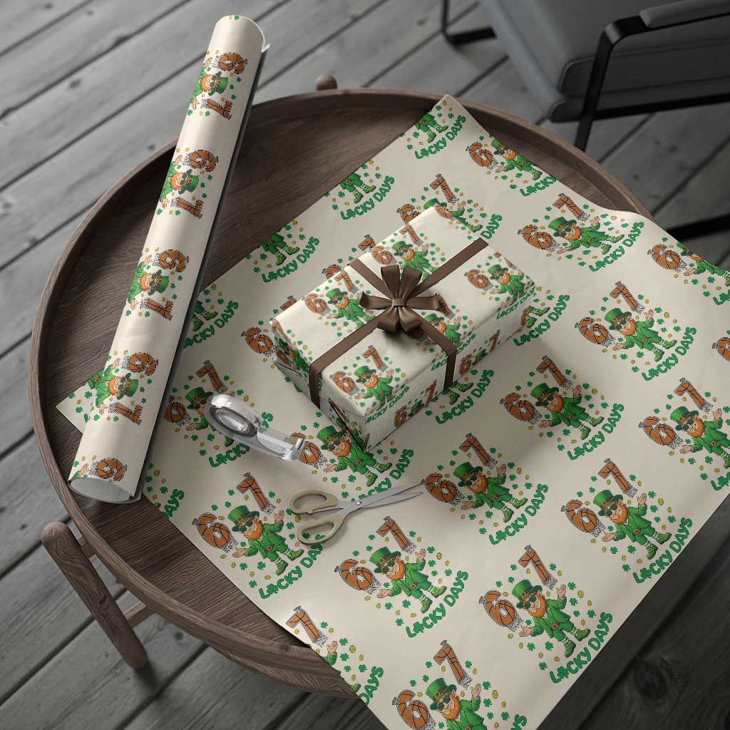 67 Basketball St Patricks Day Wrapping Paper Roll Funny Six Seven Leprechaun Meme