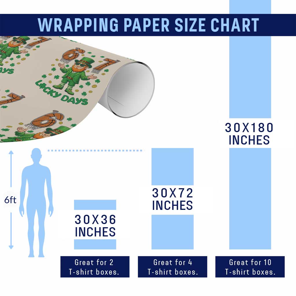 67 Basketball St Patricks Day Wrapping Paper Roll Funny Six Seven Leprechaun Meme