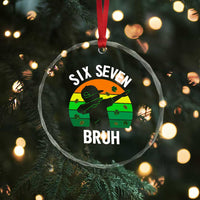 67 Bruh St Patricks Day Crystal Glass Ornament Funny Six Seven Boys Kids Dabbing Meme