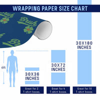 67 Bruh St Patricks Day Wrapping Paper Roll Funny Six Seven Shamrock Meme