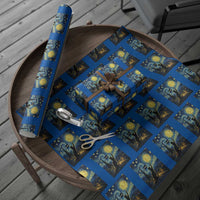 67 Cat Meme Wrapping Paper Roll Funny Six Seven Cat Starry Night Van Gogh - Wonder Print Shop