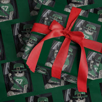 67 Cat St Patricks Day Wrapping Paper Roll Funny Cat Driver Leprechaun Meme