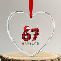 67 Christmas Heart Crystal Glass Ornament Funny Six Seven 6 7 Meme Gen Alpha Slang - Wonder Print Shop
