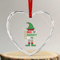 67 Christmas Heart Crystal Glass Ornament Funny Six Seven Meme Brainrot Nice Naughty 6 7 Elf Custome - Wonder Print Shop