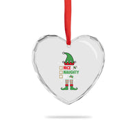67 Christmas Heart Crystal Glass Ornament Funny Six Seven Meme Brainrot Nice Naughty 6 7 Elf Custome - Wonder Print Shop