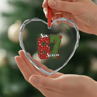 67 Christmas Heart Crystal Glass Ornament Funny Six Seven Meme Gen Alpha Slang Snowflake - Wonder Print Shop