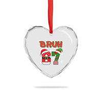 67 Christmas Heart Crystal Glass Ornament Six Seven Bruh Funny Boys Kids Meme Pajamas Gen Alpha Slang - Wonder Print Shop