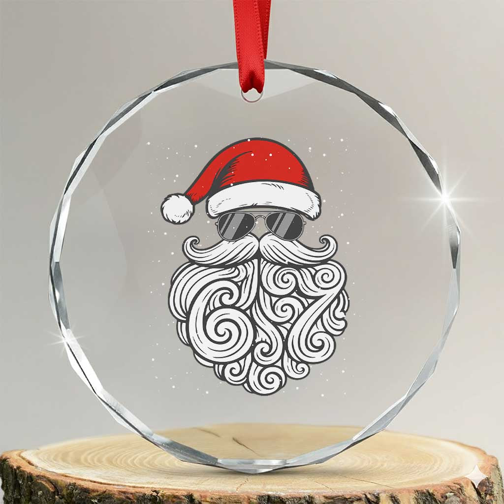 67 Christmas Santa Crystal Glass Ornament 6 7 Meme Pajamas Holiday Gen Alpha Slang Teen - Wonder Print Shop