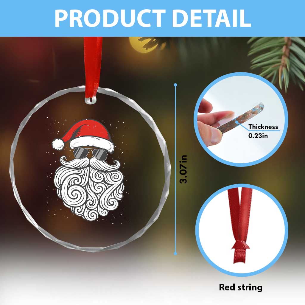 67 Christmas Santa Crystal Glass Ornament 6 7 Meme Pajamas Holiday Gen Alpha Slang Teen - Wonder Print Shop