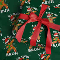 67 Christmas Six Seven Bruh Gingerbread Wrapping Paper Roll Funny Six Seven Meme Boys - Wonder Print Shop