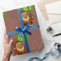 67 Christmas Wrapping Paper Roll Funny Six Seven Meme Brainrot Santa Claus Boys - Wonder Print Shop