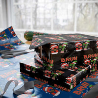 67 Christmas Wrapping Paper Roll Six Seven Bruh Funny Boys Kids Meme Pajamas Gen Alpha Slang - Wonder Print Shop