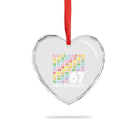 67 Days of School Heart Crystal Glass Ornament Colorful Countdown Grid Milestone Classroom Fun - Wonder Print Shop