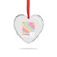 67 Days of School Heart Crystal Glass Ornament Funny Six Seven Meme Teacher Student Gen Alpha Slang - Wonder Print Shop