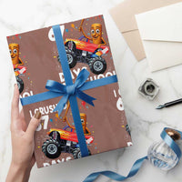 67 Days of School Monster Truck Wrapping Paper Roll 67th Day Boys Tung Tung Tung Sahur - Wonder Print Shop