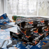67 Days of School Monster Truck Wrapping Paper Roll 67th Day Boys Tung Tung Tung Sahur - Wonder Print Shop