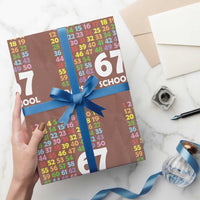 67 Days of School Wrapping Paper Roll Colorful Countdown Grid Milestone Classroom Fun - Wonder Print Shop