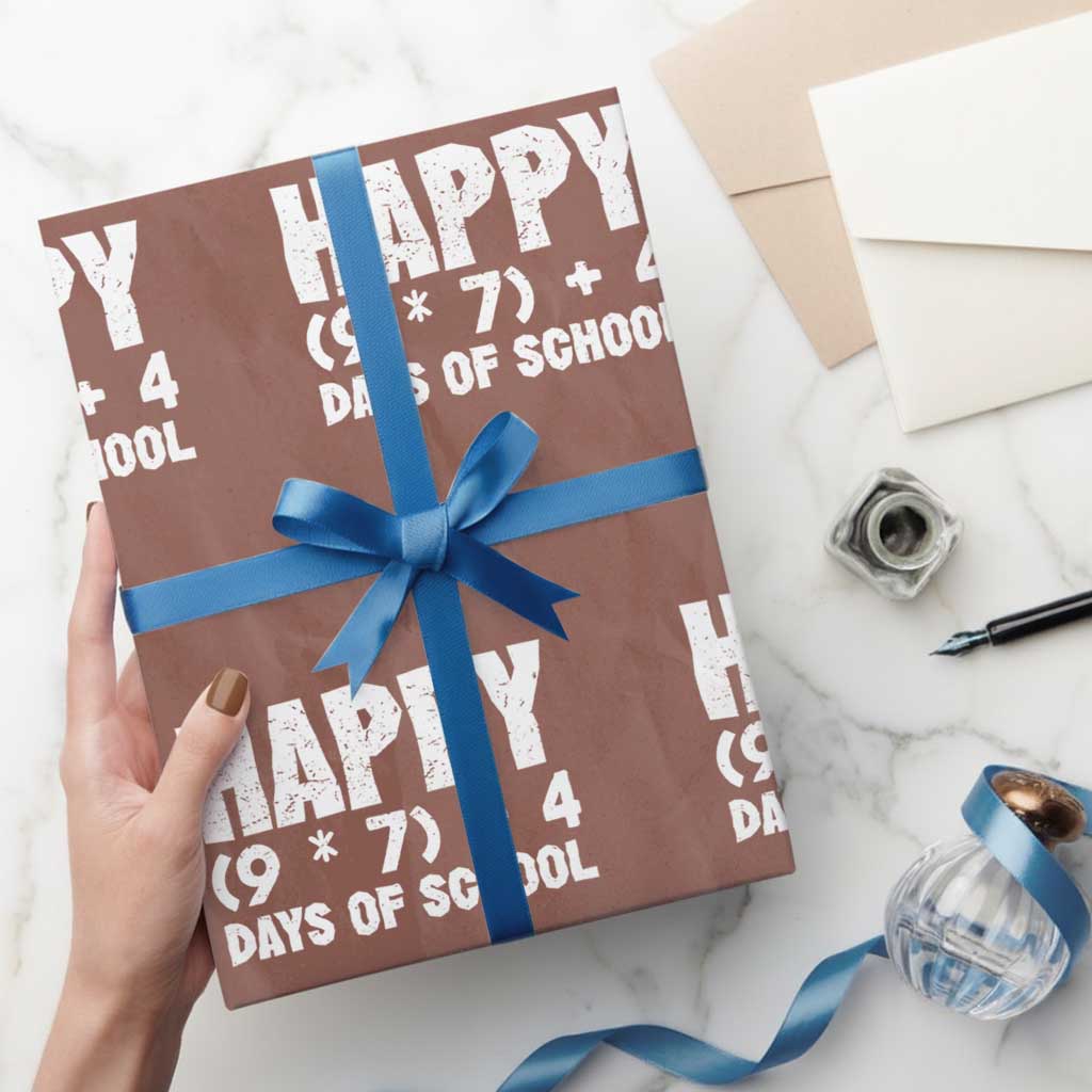 67 Days Of School Wrapping Paper Roll Do The Math 67 Meme Funny Six Seven Teacher - Wonder Print Shop