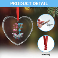 67 Football Meme Heart Crystal Glass Ornament Six Seven Sports American Football Ice Cream Drip - Wonder Print Shop