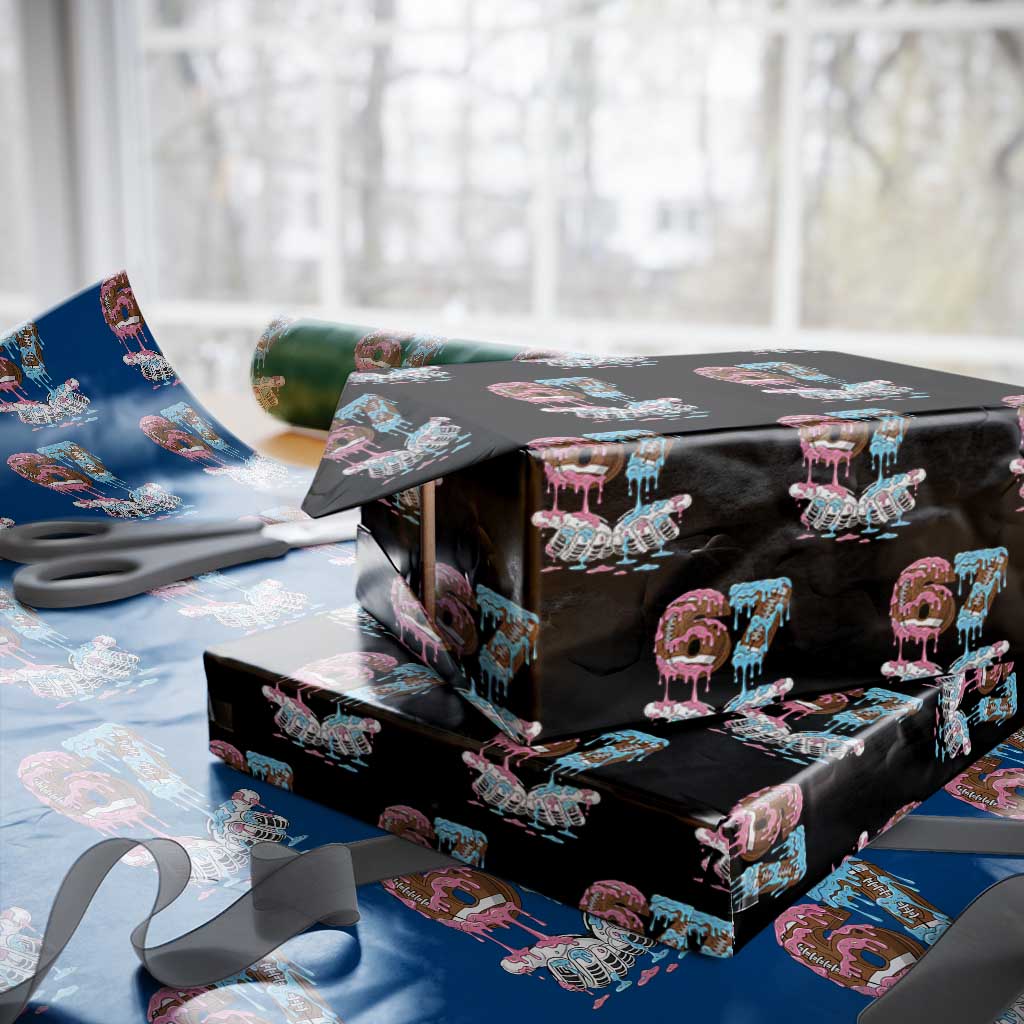 67 Football Meme Wrapping Paper Roll Six Seven Sports American Football Ice Cream Drip - Wonder Print Shop