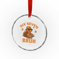 67 Funny Thanksgiving Crystal Glass Ornament Six Seven Bruh 6 7 Turkey Meme - Wonder Print Shop