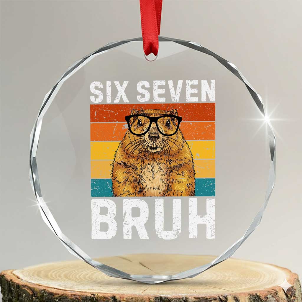 67 Groundhog Meme Crystal Glass Ornament Funny Six Seven Bruh Groundhog Day - Wonder Print Shop
