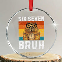 67 Groundhog Meme Crystal Glass Ornament Funny Six Seven Bruh Groundhog Day - Wonder Print Shop