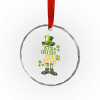67 Irish 33 Beer Crystal Glass Ornament Funny Six Seven Leprechaun Drinking Beer Lover