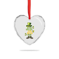 67 Irish 33 Beer Heart Crystal Glass Ornament Funny Six Seven Leprechaun Drinking Beer Lover