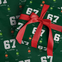 67 Is Calling Meme Wrapping Paper Roll Funny Six Seven Phone Call Screen - Wonder Print Shop