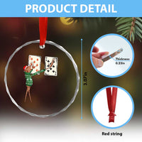 67 Marcus The Worm Poker Game Christmas Crystal Glass Ornament Funny Six Seven Meme Playing Cards Holiday Vibe - Wonder Print Shop