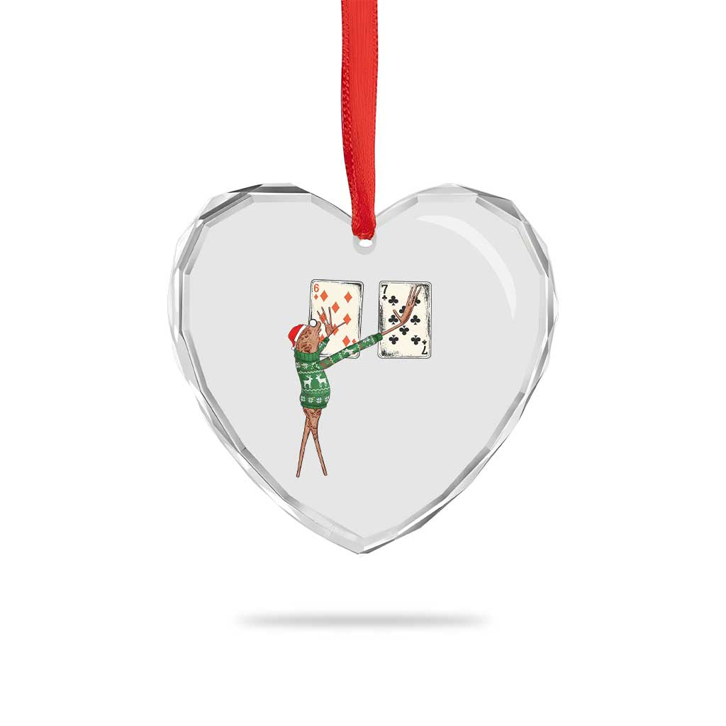 67 Marcus The Worm Poker Game Christmas Heart Crystal Glass Ornament Funny Six Seven Meme Playing Cards Holiday Vibe - Wonder Print Shop
