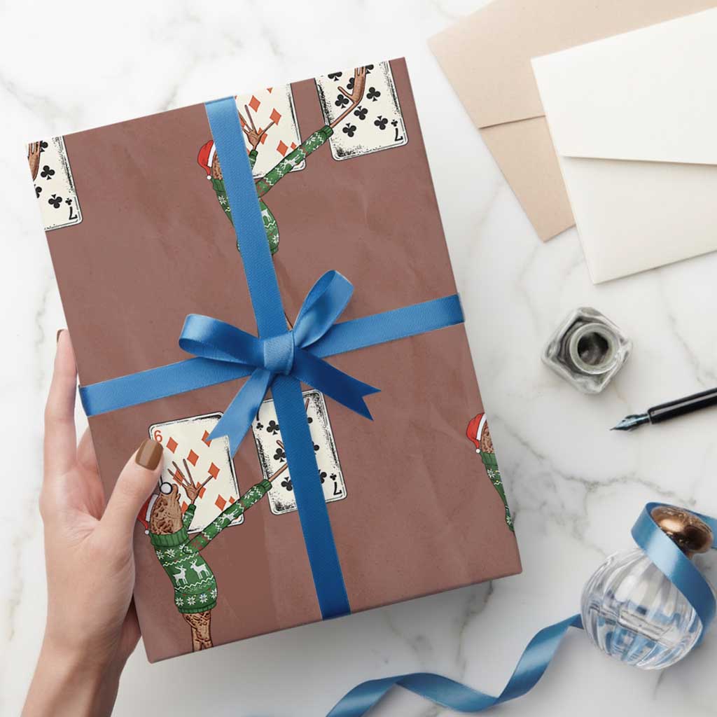 67 Marcus The Worm Poker Game Christmas Wrapping Paper Roll Funny Six Seven Meme Playing Cards Holiday Vibe - Wonder Print Shop