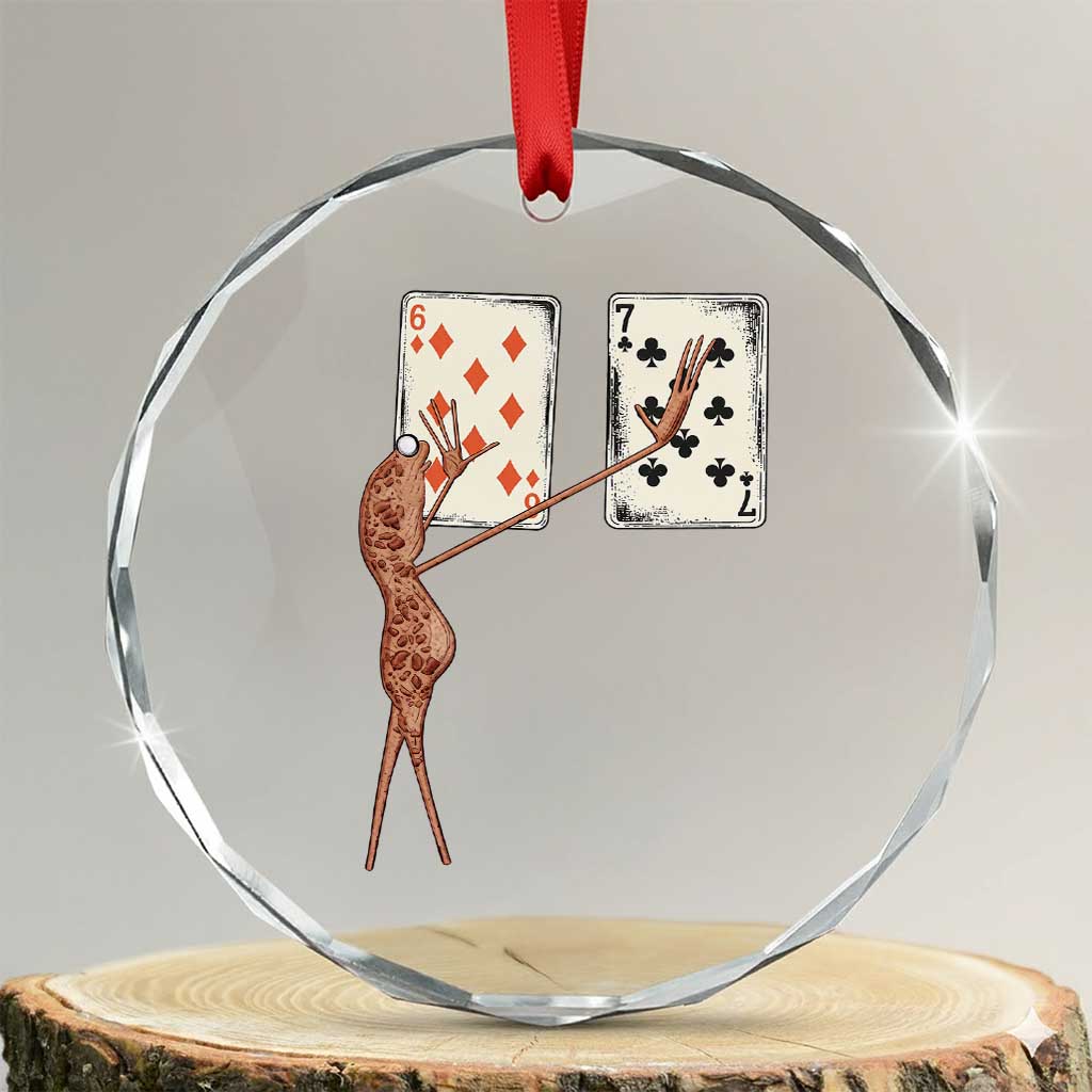 67 Marcus The Worm Poker Game Crystal Glass Ornament Funny Six Seven Meme Playing Cards - Wonder Print Shop