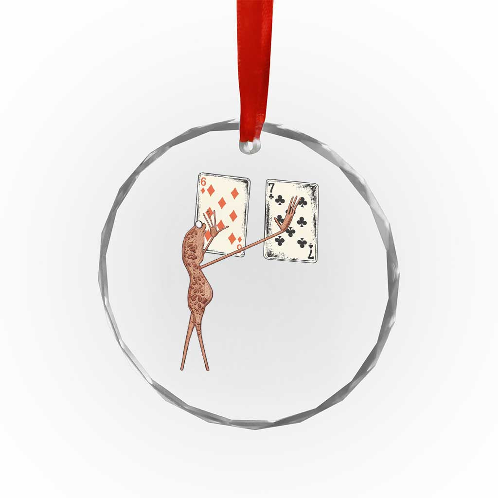 67 Marcus The Worm Poker Game Crystal Glass Ornament Funny Six Seven Meme Playing Cards - Wonder Print Shop